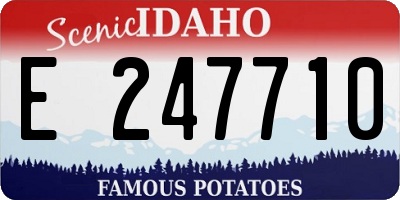 ID license plate E247710