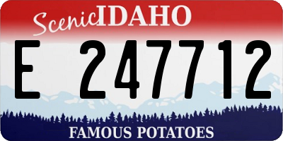 ID license plate E247712