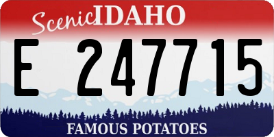 ID license plate E247715