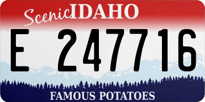 ID license plate E247716