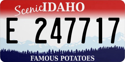 ID license plate E247717