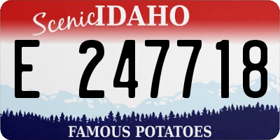 ID license plate E247718