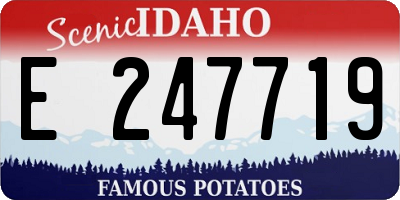 ID license plate E247719