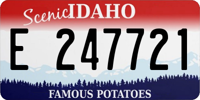 ID license plate E247721