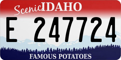 ID license plate E247724
