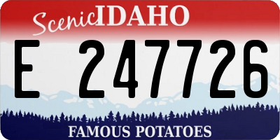 ID license plate E247726