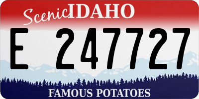 ID license plate E247727