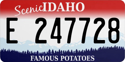 ID license plate E247728
