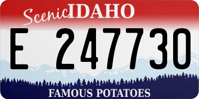 ID license plate E247730