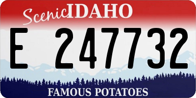 ID license plate E247732