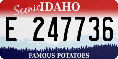 ID license plate E247736