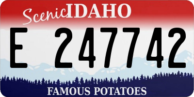 ID license plate E247742
