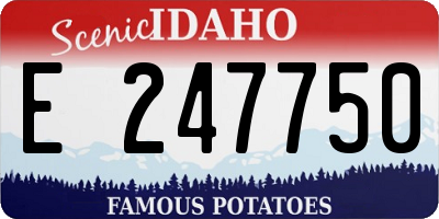 ID license plate E247750