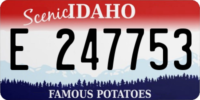 ID license plate E247753