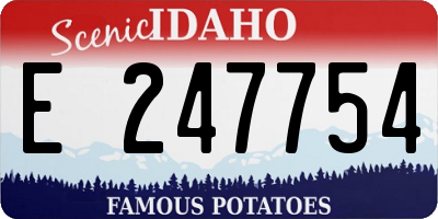 ID license plate E247754
