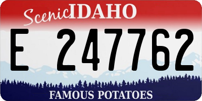 ID license plate E247762