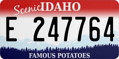 ID license plate E247764