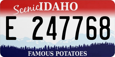 ID license plate E247768