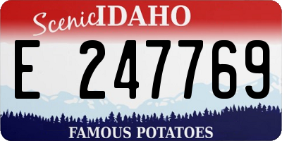 ID license plate E247769