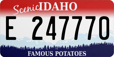 ID license plate E247770