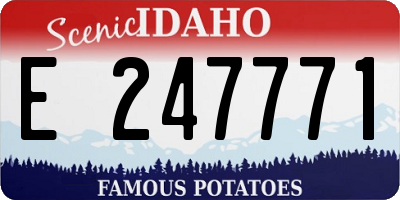 ID license plate E247771