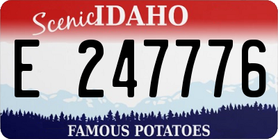 ID license plate E247776
