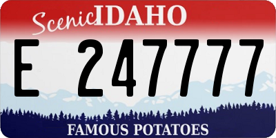ID license plate E247777