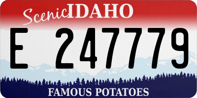 ID license plate E247779