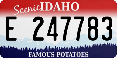 ID license plate E247783