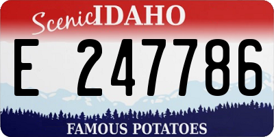 ID license plate E247786