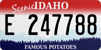 ID license plate E247788