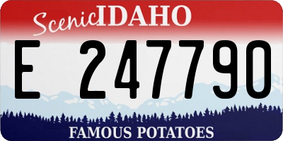 ID license plate E247790