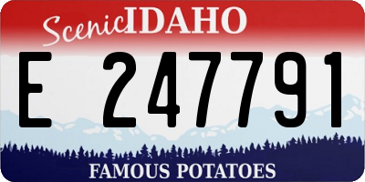 ID license plate E247791