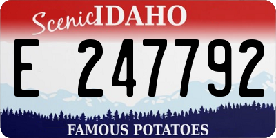 ID license plate E247792