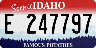 ID license plate E247797