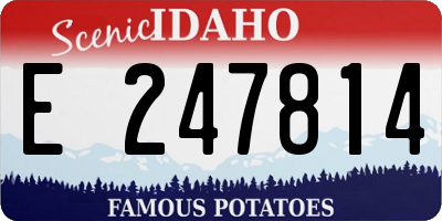 ID license plate E247814