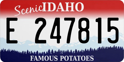 ID license plate E247815