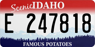 ID license plate E247818