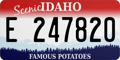 ID license plate E247820