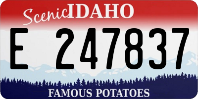 ID license plate E247837
