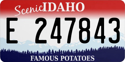 ID license plate E247843