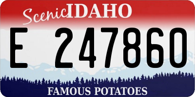 ID license plate E247860