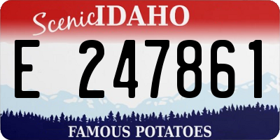 ID license plate E247861