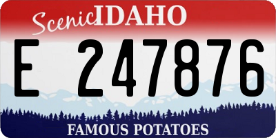 ID license plate E247876