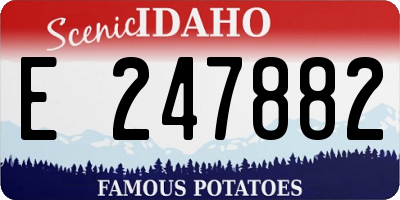 ID license plate E247882