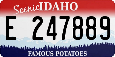ID license plate E247889