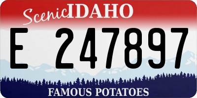 ID license plate E247897
