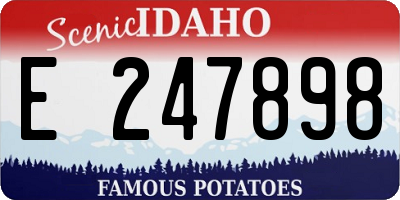 ID license plate E247898