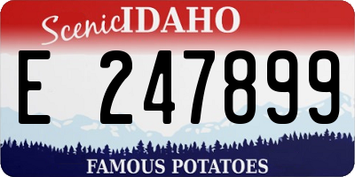ID license plate E247899
