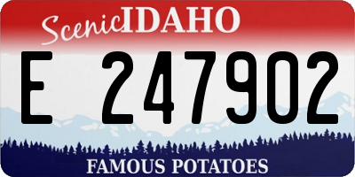 ID license plate E247902